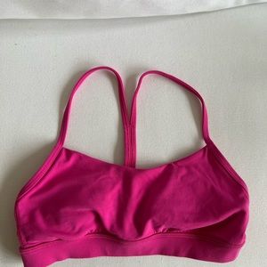 Lululemon flow y sports bra sonic pink size 6